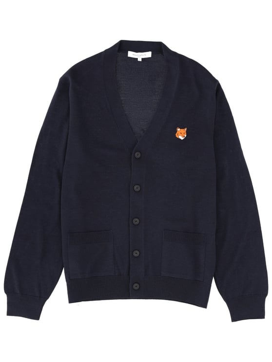 Maison Kitsuné Blue Fox Head Cardigan