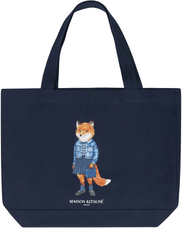 Maison Kitsuné Cotton canvas tote bag