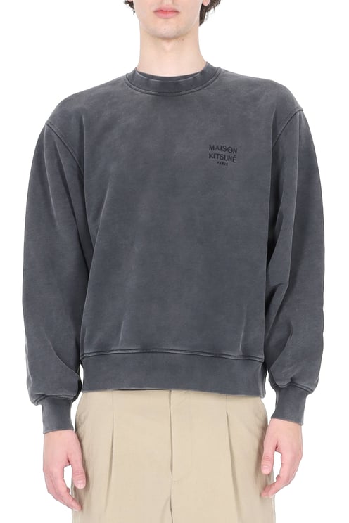 Maison Kitsuné Maison Kitsuné Paris Faded Cotton Sweatshirt