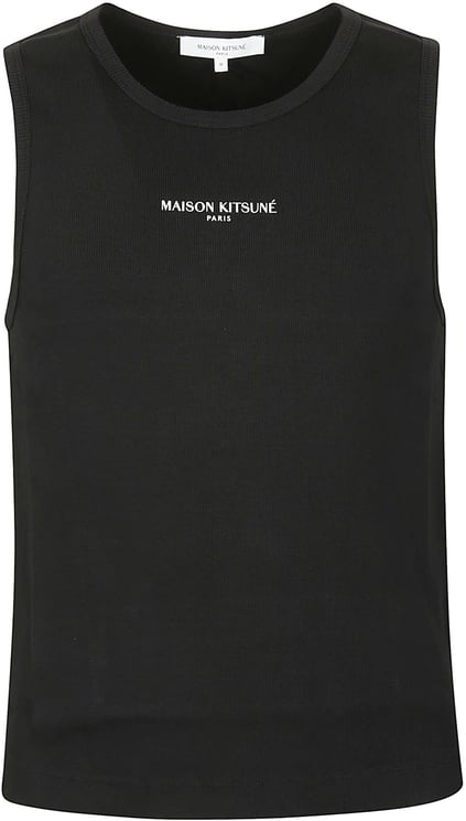 Maison Kitsuné Logo Tank Top Black