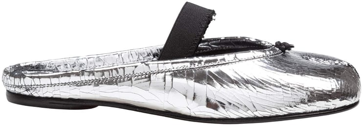 Maison Margiela Maison margiela silver broken leather tabi mule