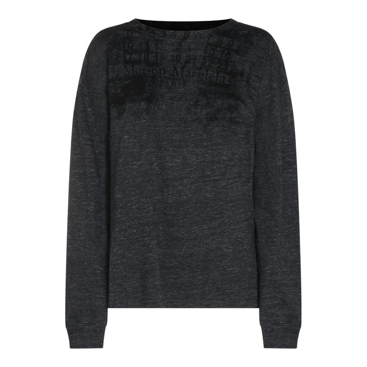 Maison Margiela Graphite Long-Sleeved T-Shirts