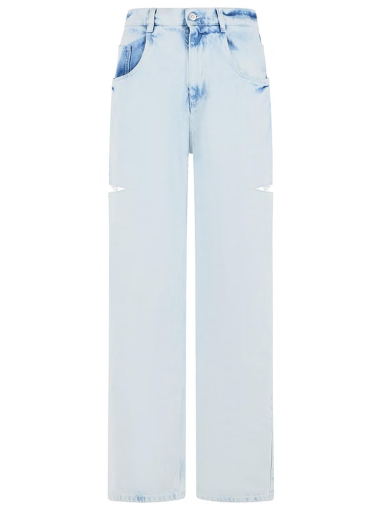 Maison Margiela 'Cut-Out' Light Blue Denim Jeans