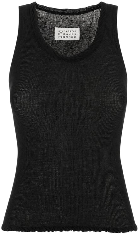Maison Margiela Maison Margiela Black knit tank top