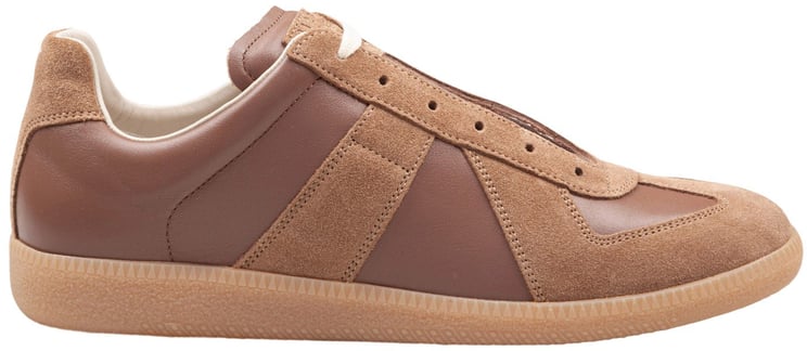 Maison Margiela Maison margiela replica leather and suede sneakers, tan color