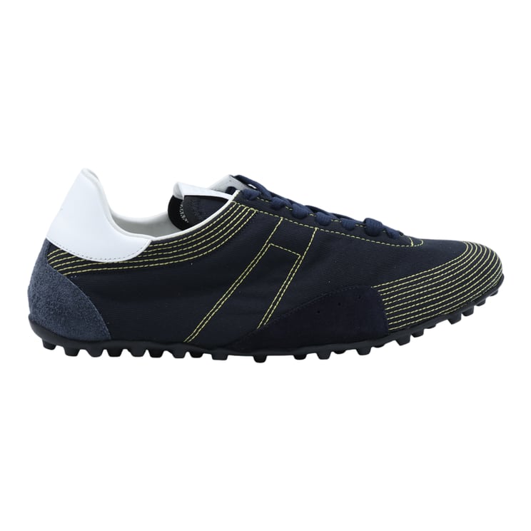Maison Margiela Low-Profile Navy Sneakers with Textured Suede