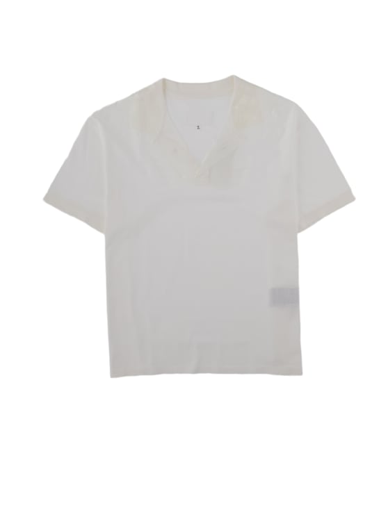 Maison Margiela White Cotton Polo Shirt