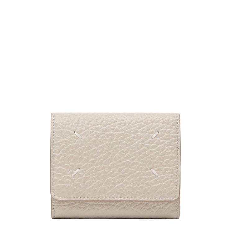 Maison Margiela Textured Leather Wallet With Iconic Stitching