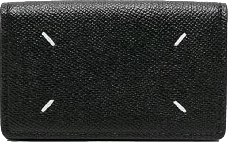 Maison Margiela Neutrals Four Stitches Textured Card Holder
