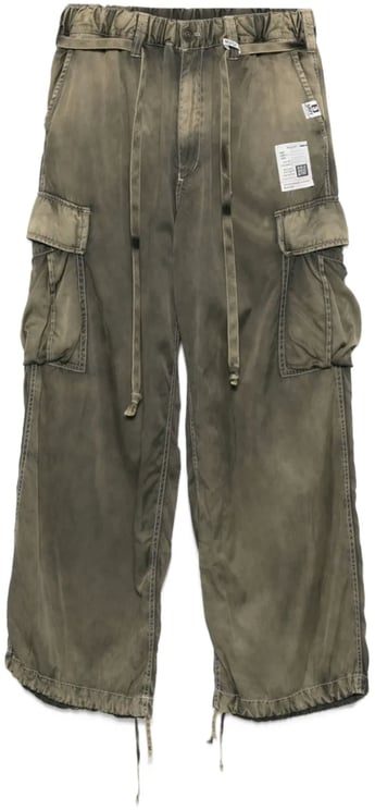 Maison Mihara Yasuhiro Satin Cargo Pants Khaki