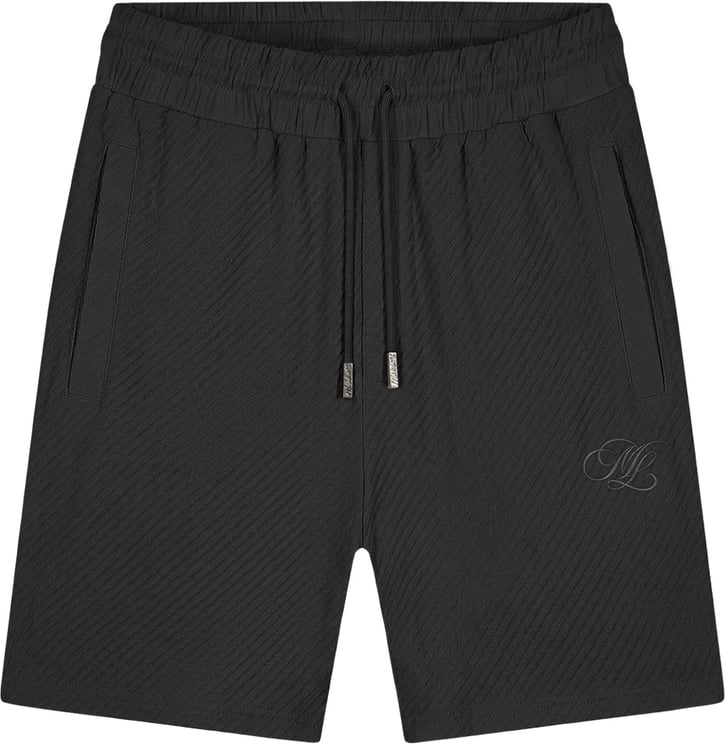Malelions Malelions  Diagonal Seersucker Shorts MMA40026009 Black 49001