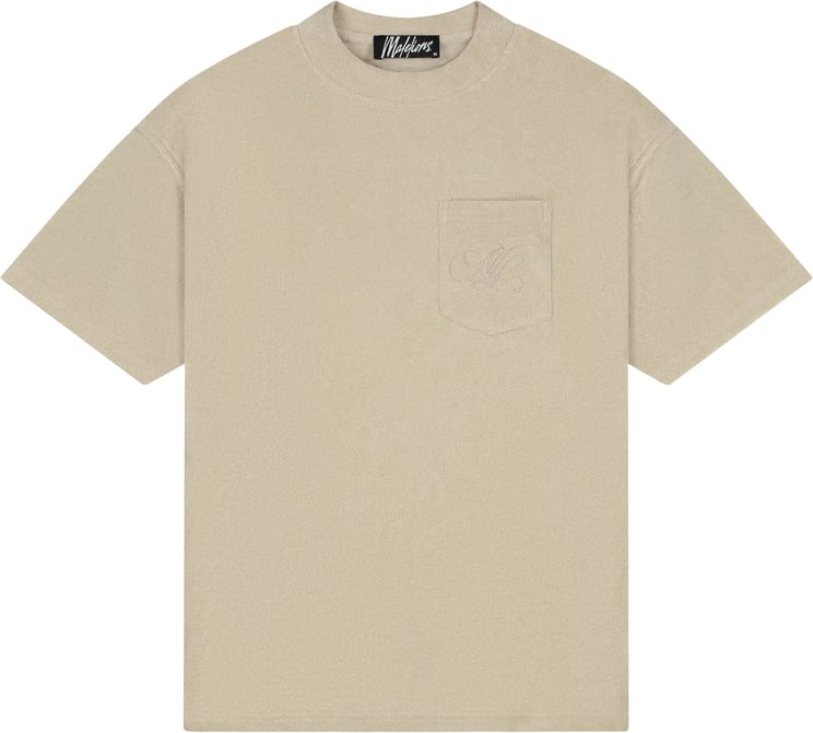 Malelions Malelions  Emblem Towelling T-Shirt MMB30026057 Light Taupe 50014