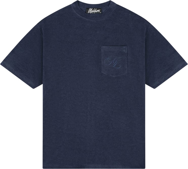 Malelions Malelions  Emblem Towelling T-Shirt MMB30026057 Navy 42008