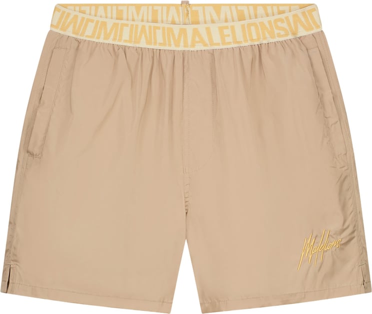 Malelions Malelions Malelions Men Venetian Swim Shorts MMC30026067 Light Taupe 50014