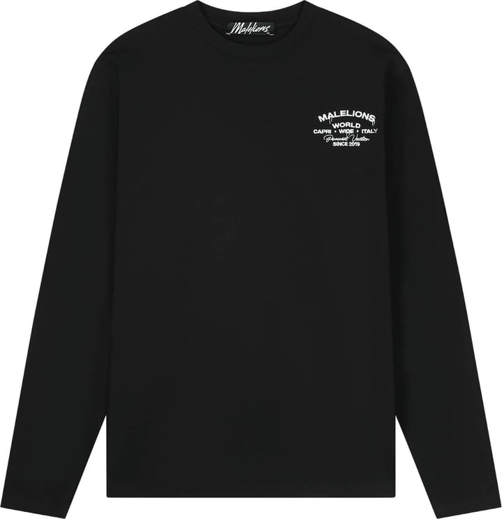 Malelions Malelions  Permanent Vacation Longsleeve T-Shirt MMB30026049 Black 49001