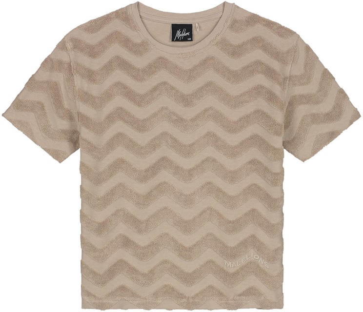 Malelions Malelions Junior Jacquard Wavy Towelling T-Shirt