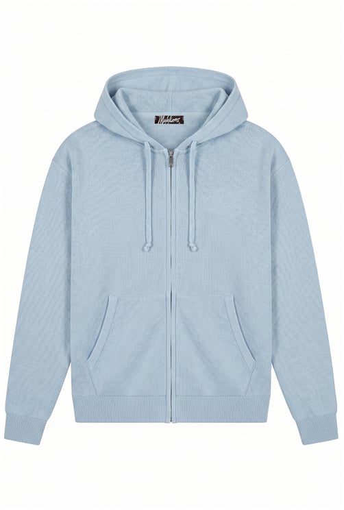 Malelions Malelions Men Oversized Knitted Emblem Zip Hoodie