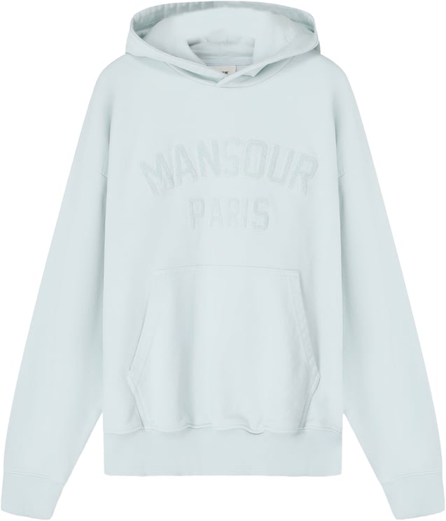 Mansour Paris College Hoodie Misty Blue