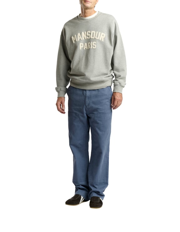 Mansour Paris College Sweater Heather Grey