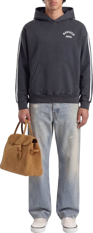 Mansour Striped Hoodie Washed Grey