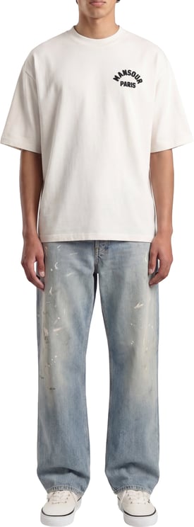 Mansour Paris College T-shirt Cream