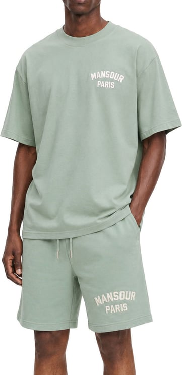 Mansour Paris College T-shirt Green Milieu