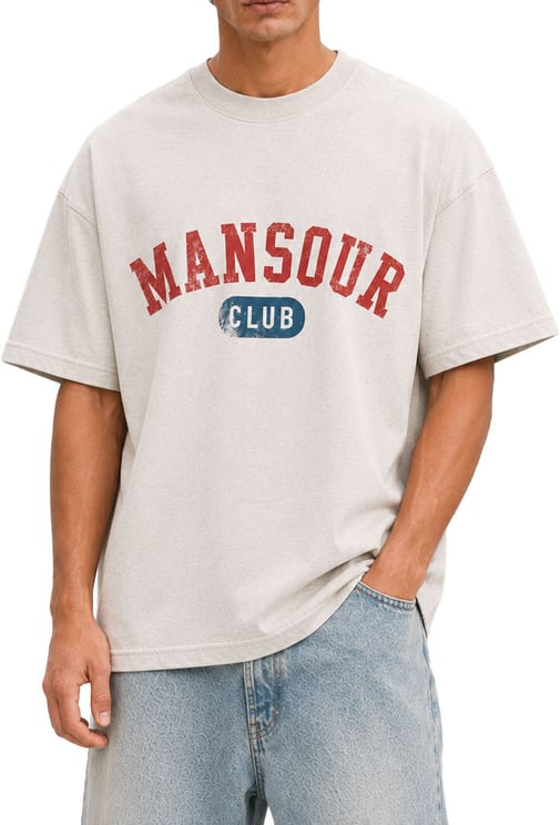 Mansour Mansour Club Faded Cream T-shirt