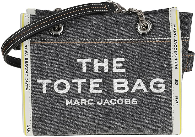 Marc Jacobs Textured Cotton Tote Bag with Bold Print