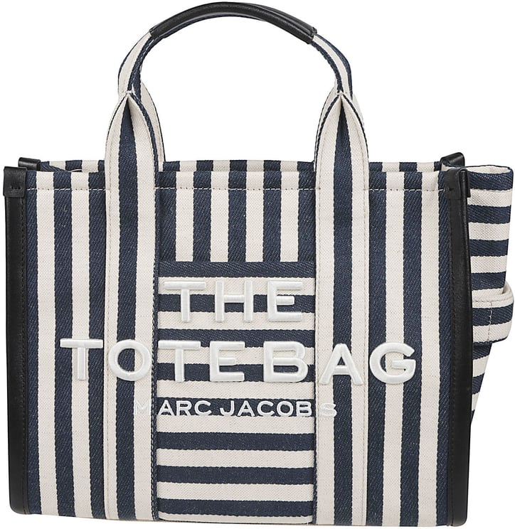 Marc Jacobs Structured Canvas Tote Bag with Leather Trim