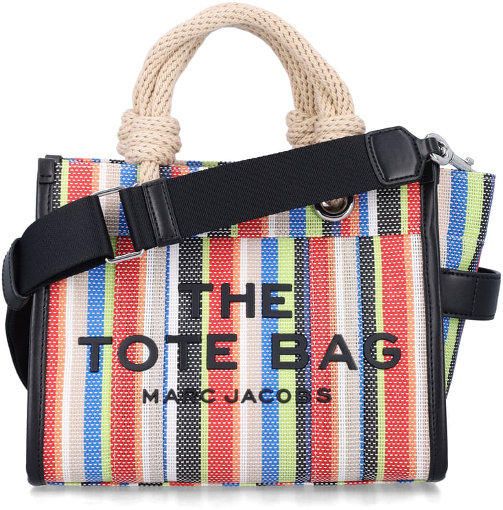 Marc Jacobs The Small Tote Market Red Multi Striped