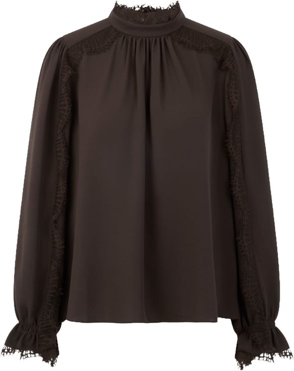 Marc Cain Marccain Blouse Blouses Donkerbruin Bc 51.18 W90