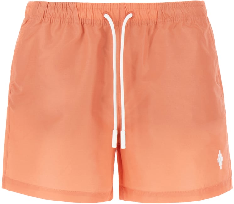 Marcelo Burlon Marcelo Burlon Peach polyester swimming shorts