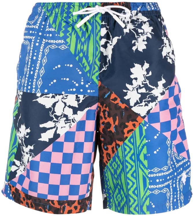 Marcelo Burlon Mix&match Patchwork Swim Shorts
