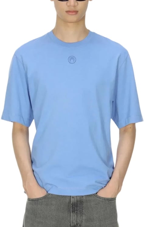 Marine Serre MOON LOGO JERSEY SS T-SHIRT BLUE