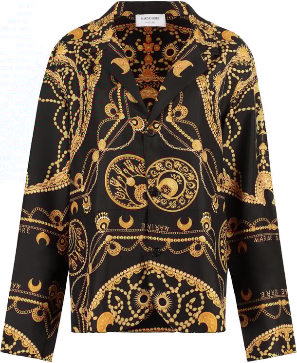 Marine Serre Printed silk shirt