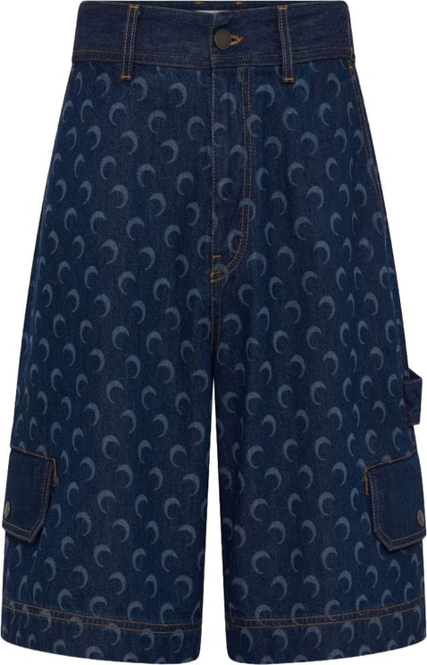 Marine Serre Shorts Navy