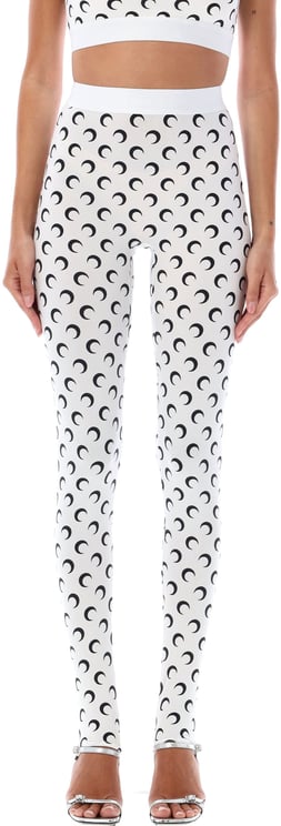 Marine Serre Leggings Moon White Black Moon