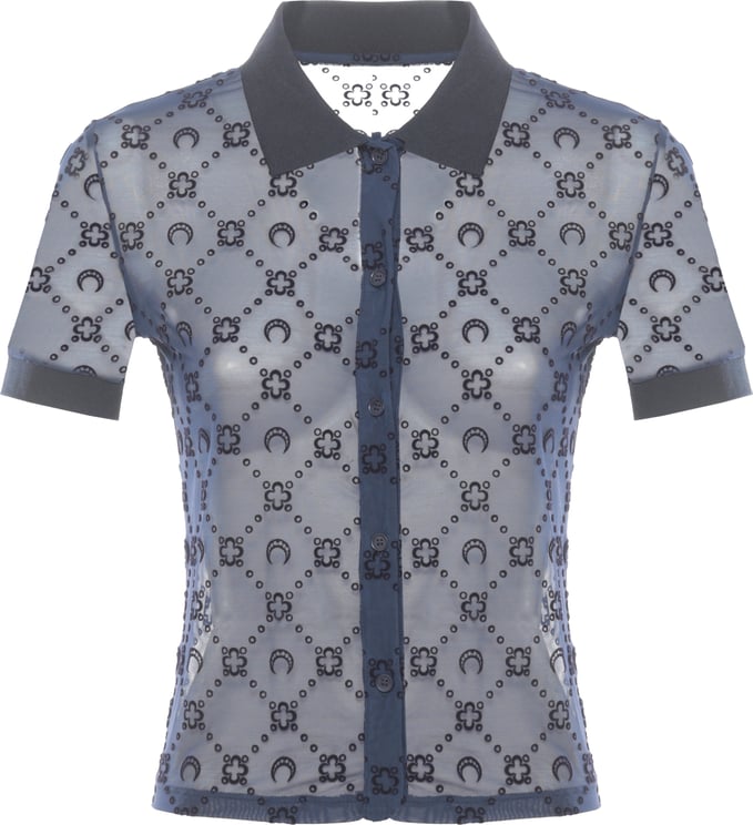 Marine Serre Shirts Blue