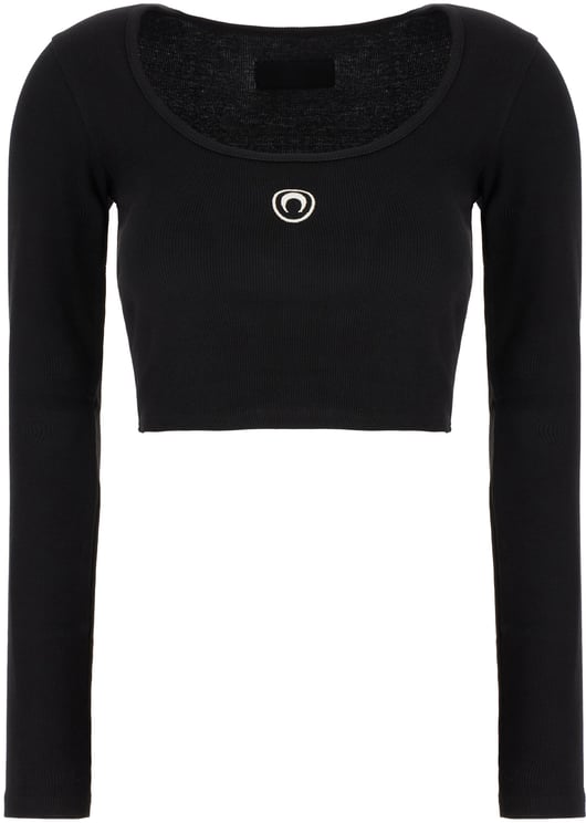 Marine Serre Marine Serre Black cotton top