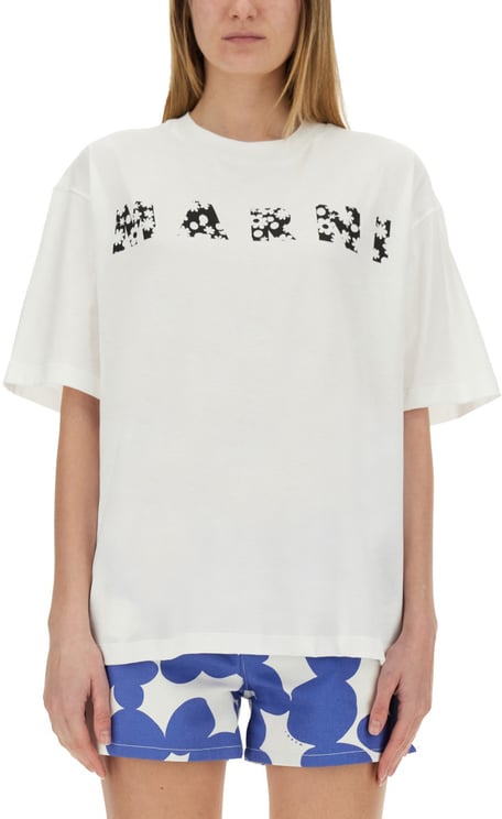Marni COTTON T-SHIRT WITH LOGO