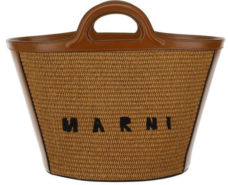 Marni Marni Brown Cotton Shoulder Bag