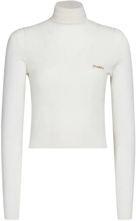 Marni maglia dolcevita white