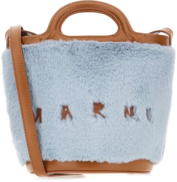 Marni Marni Powder blue eco fur handbag