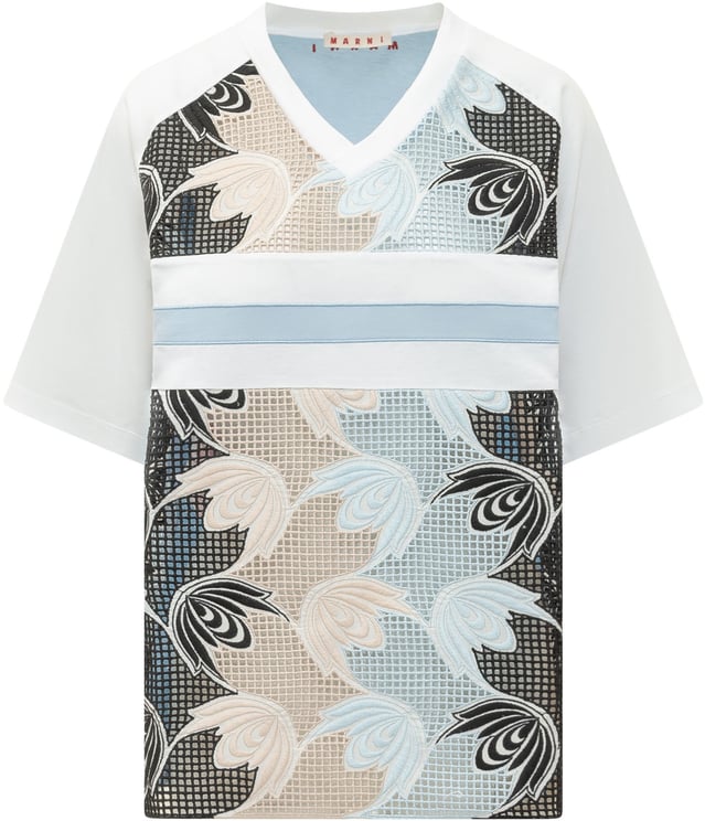 Marni T-shirt con Inserto Grafico