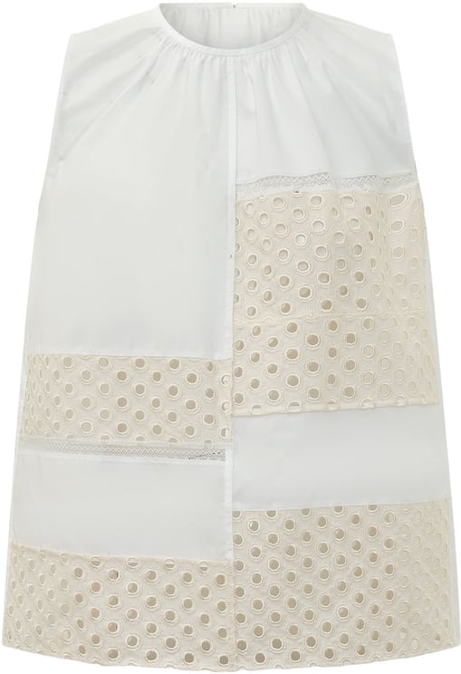 Marni Top Senza Maniche con Inserti Ricamati