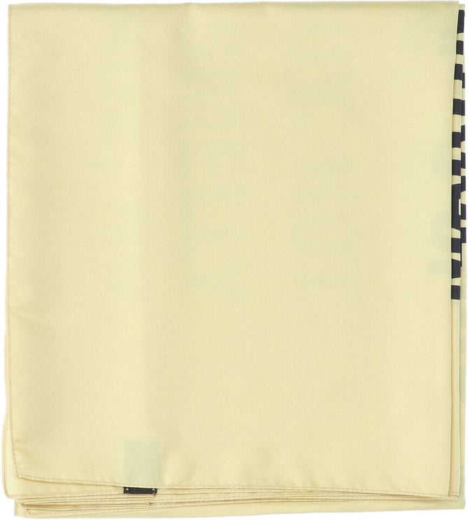 Martine Rose Yellow Square Silk Bold Logo Foulard