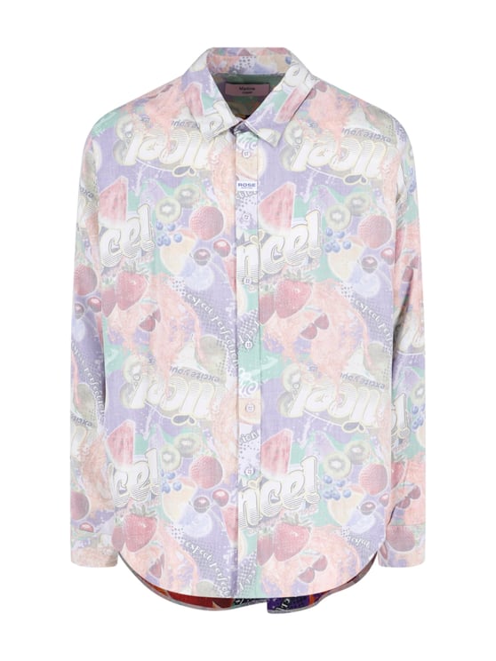 Martine Rose Multicolour Abstract Print Casual Shirt