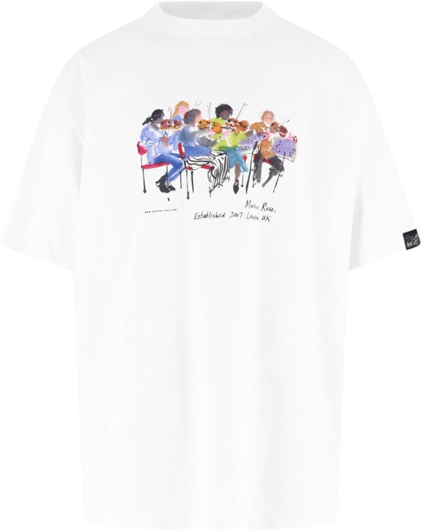 Martine Rose Multicolor Printed Cotton T-Shirt with Crew Neckline and Dropped Shoulders