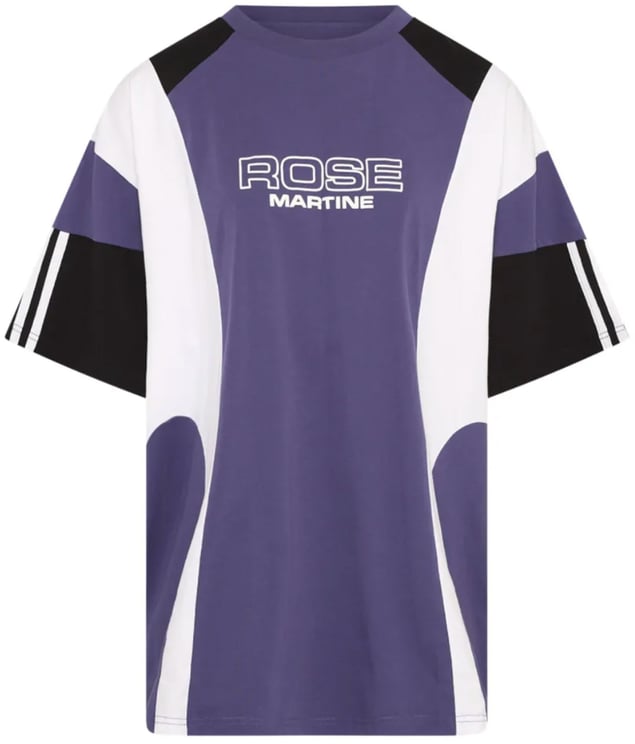 Martine Rose Oversized Panelled T-shirt Purple Indigo