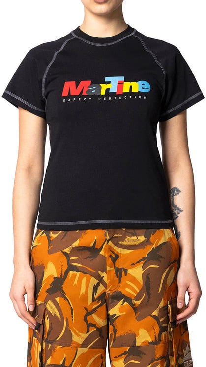 Martine Rose RAGLAN SHRUNKEN T-SHIRT BLACK